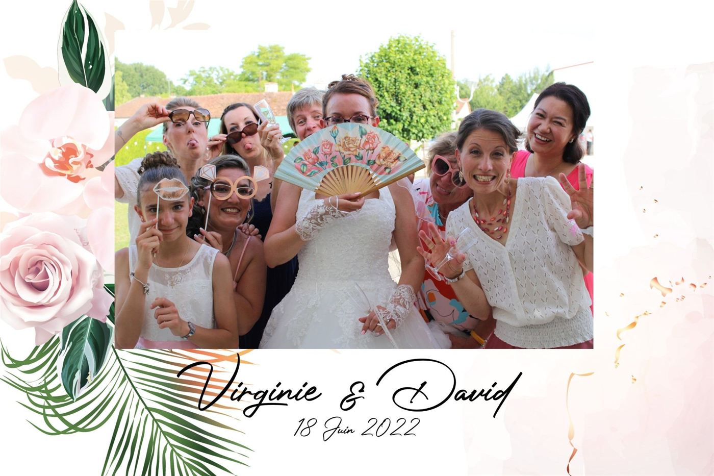 Tirage photobooth d'un mariage champêtre