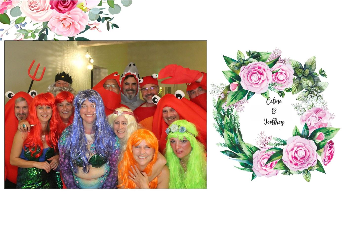 Tirage photobooth d'une soirée costumée