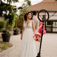 Mariée sur la borne 360°